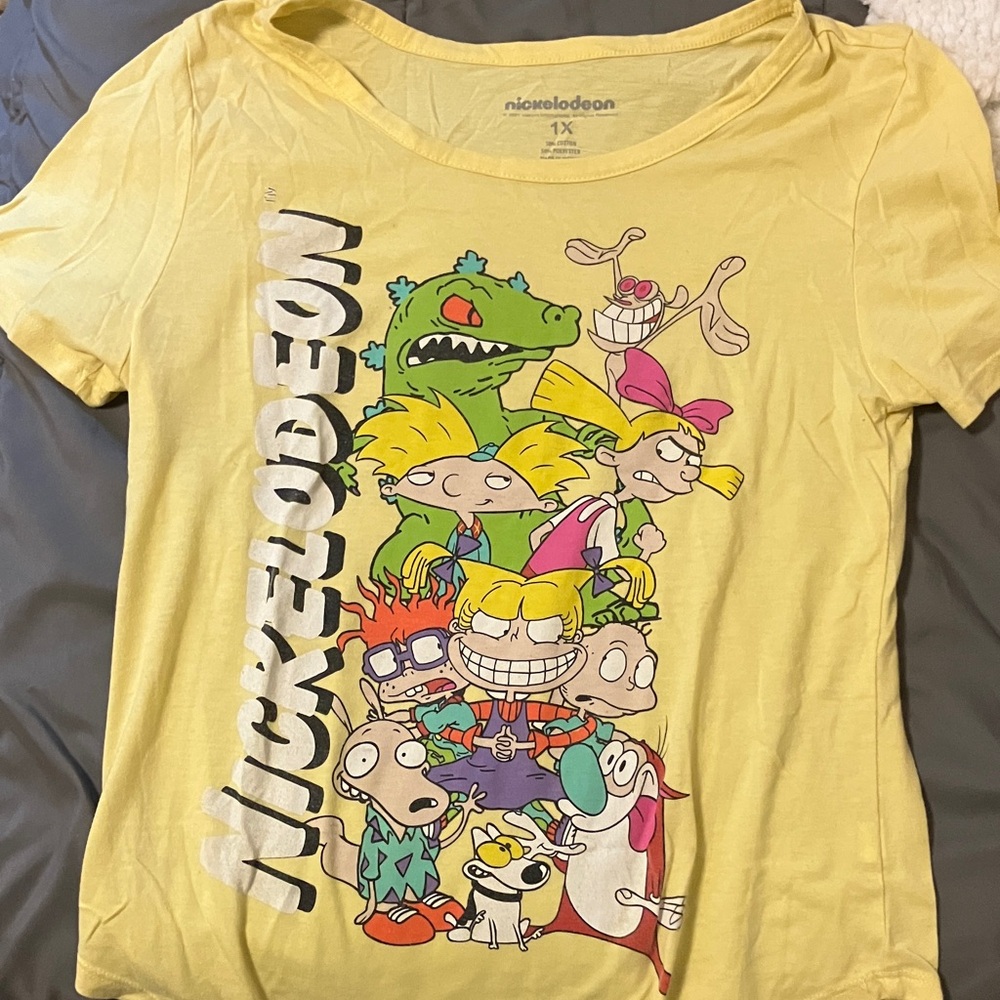 Nickelodeon Yellow Cartoon Character Tee